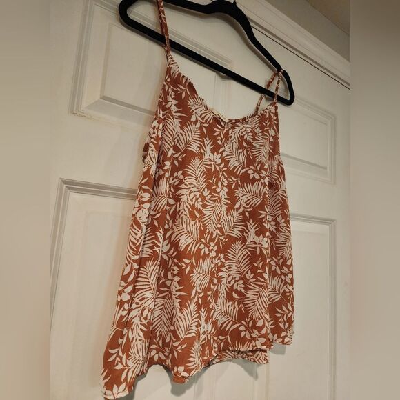 Swret Wanderer Orange and white tropical print tank XL - Picture 2 of 3